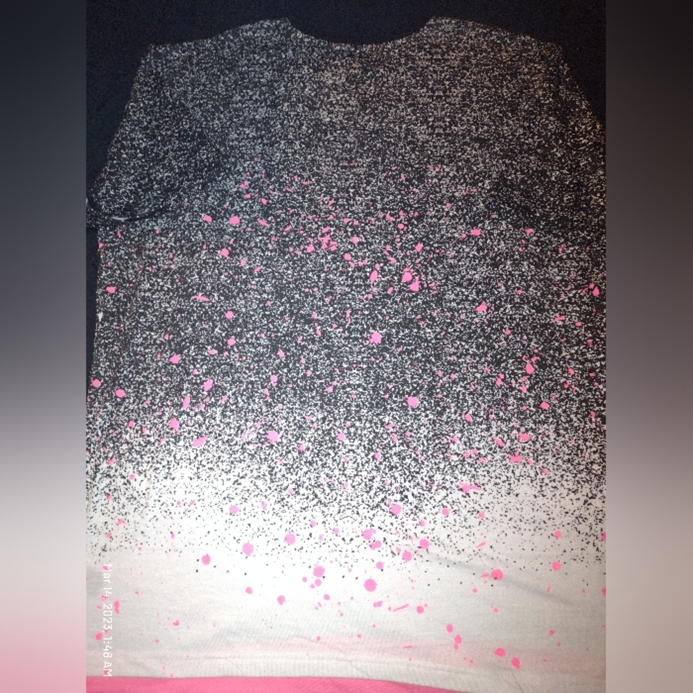Encrypted NYC Hustler T Shirt Men's Big And Tall paint splatter graphic tee 5xl - Picture 2 of 5